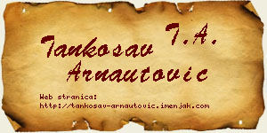 Tankosav Arnautović vizit kartica